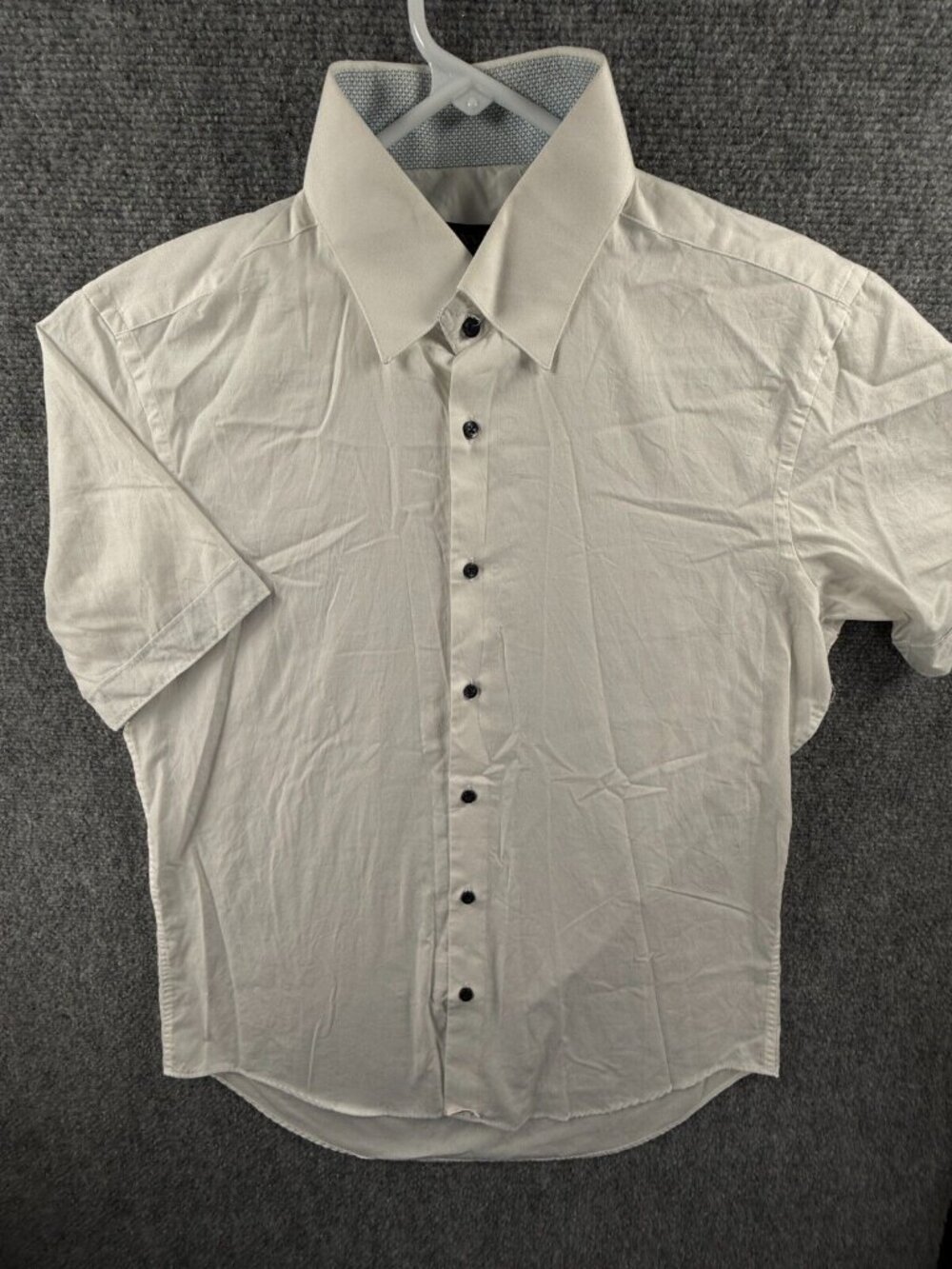 Lanvin Button Up Shirt Short Sleeve Men White Size 100 (medium) Slim Fit Woven